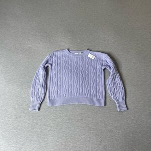 GAP Girl’s 100% Cotton Cable-Knit Crewneck Pullover Sweater